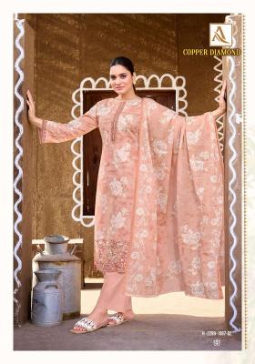 Alok jade copper diamond surat chdhidar dress material wholesale